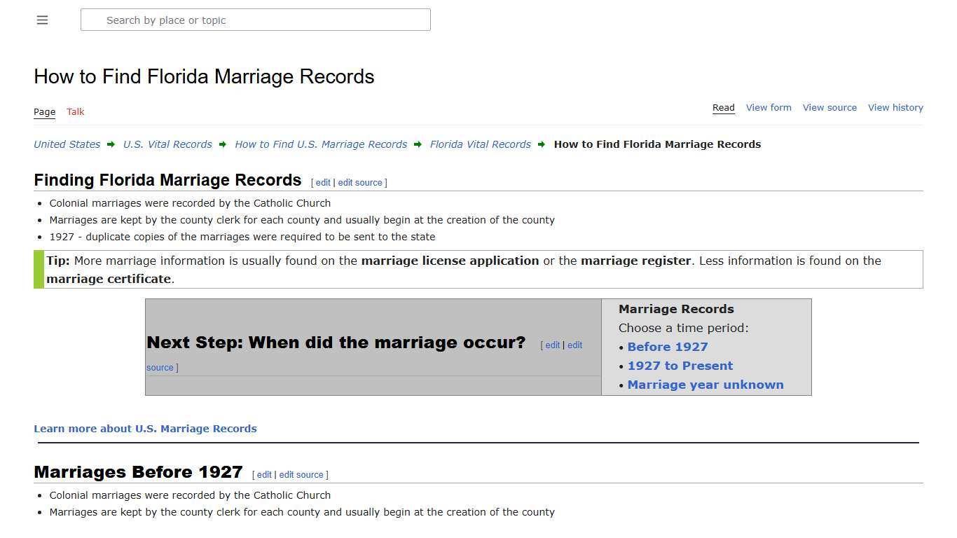 How to Find Florida Marriage Records • FamilySearch